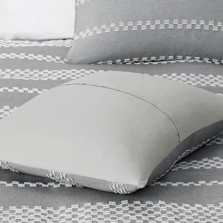 Gracie Mills Robert 5-Piece Striped Clipped Jacquard Comforter Set - GRACE-15273 Image 3