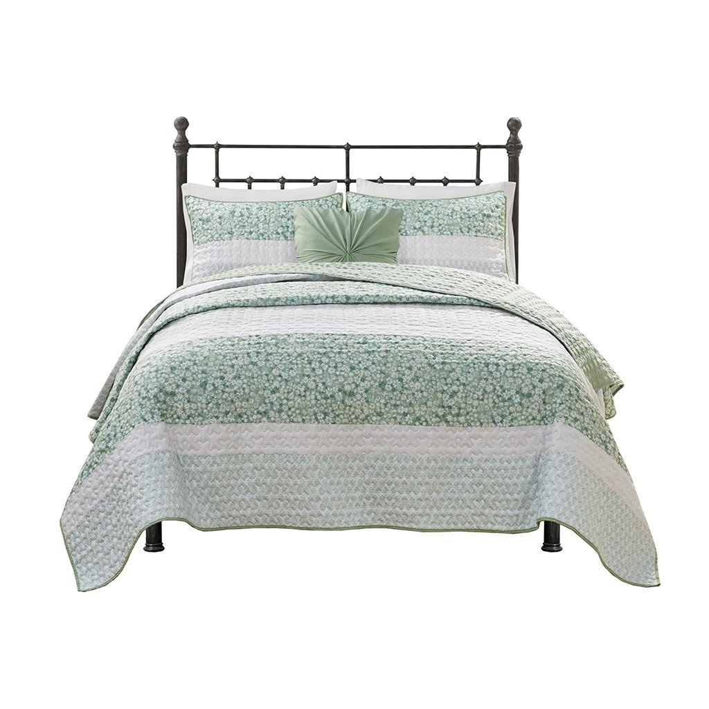 Gracie Mills Seersucker Comforter Set Coastal Breeze 5-Piece with Pillows GRACE-15440 Image 1