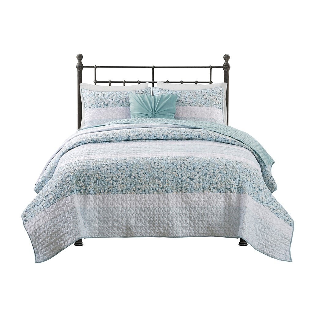 Gracie Mills Seersucker Comforter Set Coastal Breeze 5-Piece with Pillows GRACE-15440 Image 4