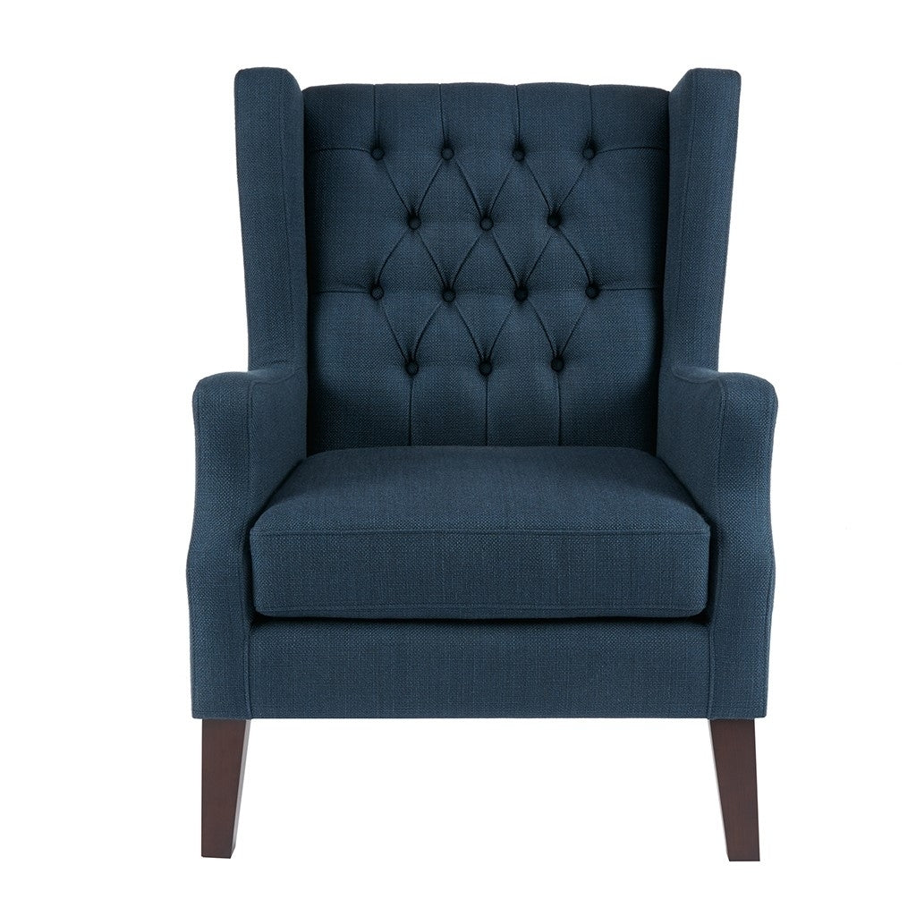 Gracie Mills Harrington Button Tufted Linen Wing Chair - GRACE-3401 Image 2