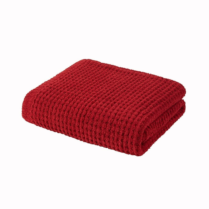 Gracie Mills Dorian Waffle Weave Solid Chenille Throw - GRACE-15463 Image 4
