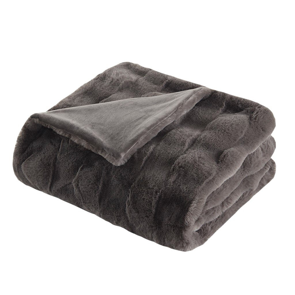 Gracie Mills Barry Faux faux Basket Weave Throw - GRACE-15460 Image 1