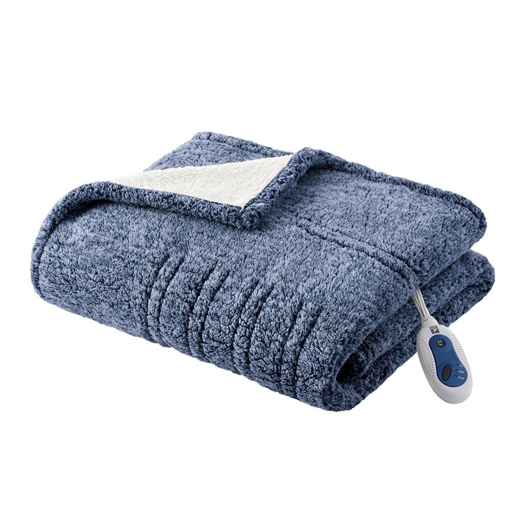 Gracie Mills Mckinley Solid Heated Sherpa Throw - GRACE-15486 Image 5