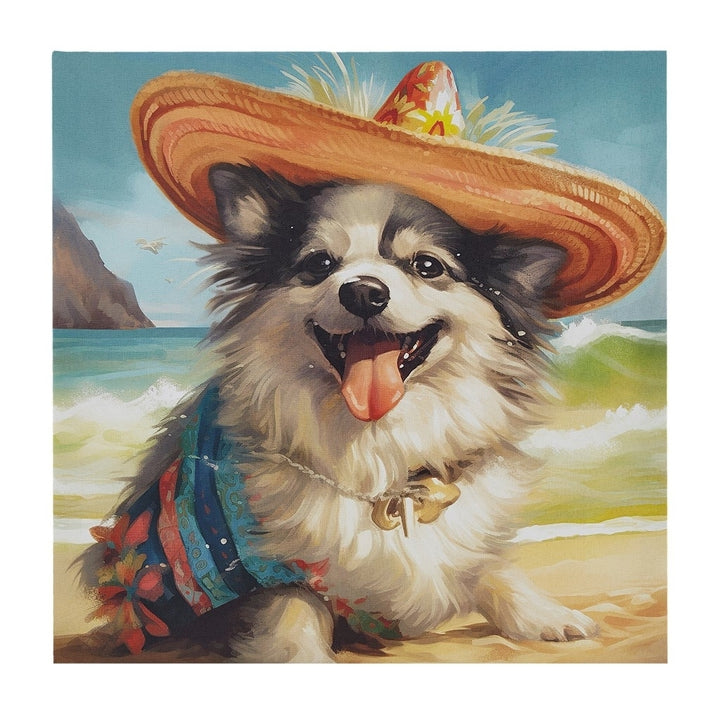 Gracie Mills Dog Canvas Wall Art Surfing Corgi 16x16 Inch GRACE-15558 Image 8