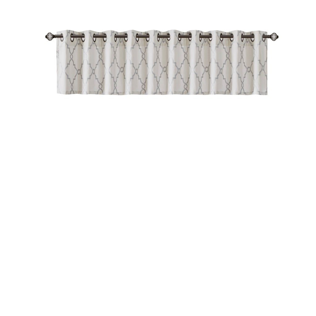 Gracie Mills Ondine Contemporary Grommet Top Valance with Fretwork Print - GRACE-157 Image 1