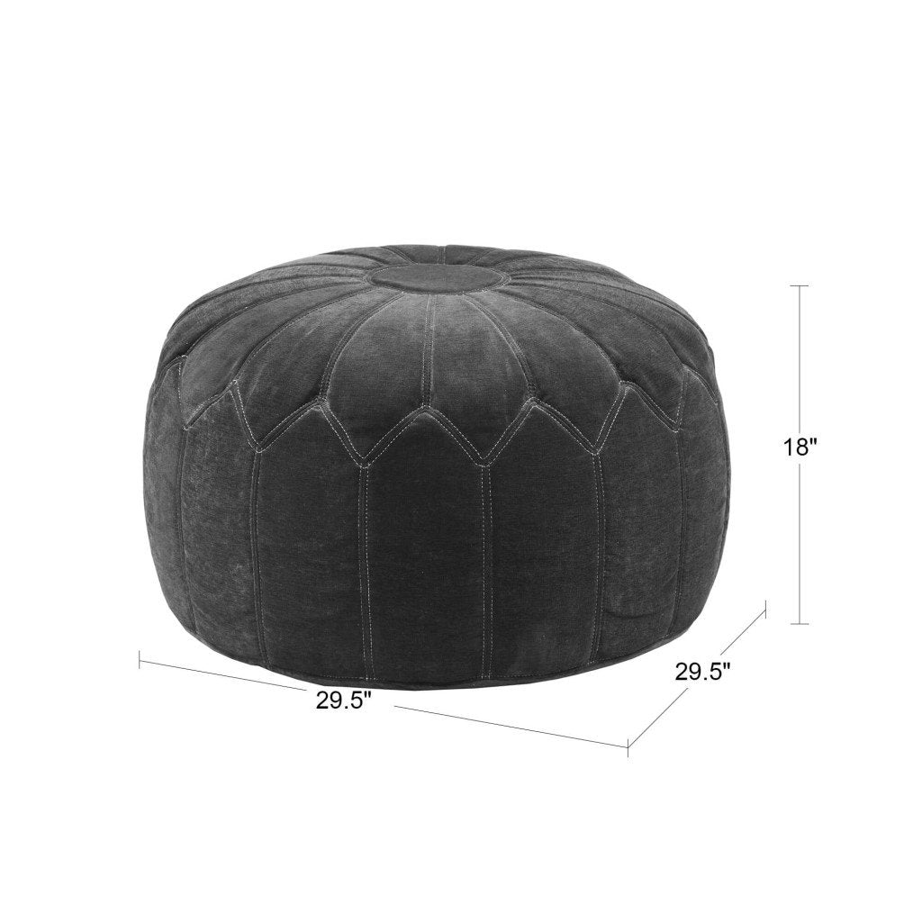 Gracie Mills Aryana Versatile Oversized Round Pouf Ottoman - GRACE-190 Image 1