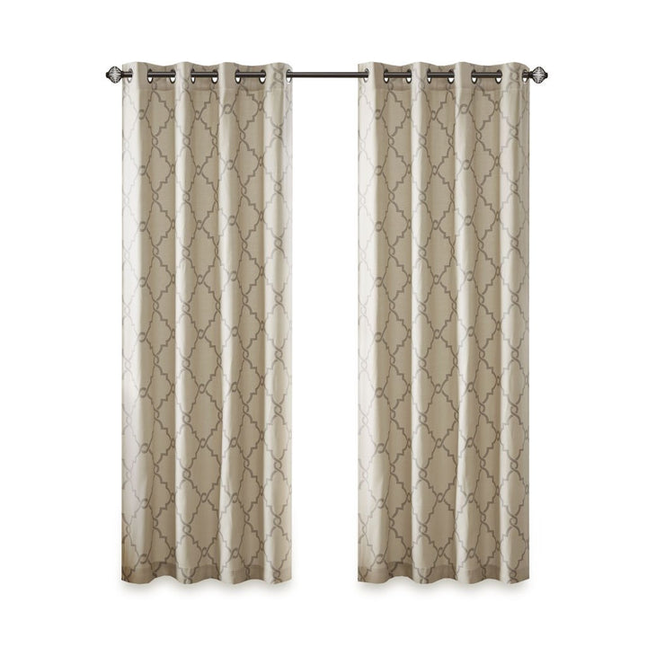 Gracie Mills Ondine Scroll Geometric Fretwork Grommet Window Curtain Panel - GRACE-160 Image 4