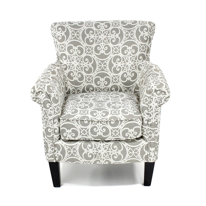 Gracie Mills Fredric Fretwork Tight Back Club Chair - GRACE-191 Image 3