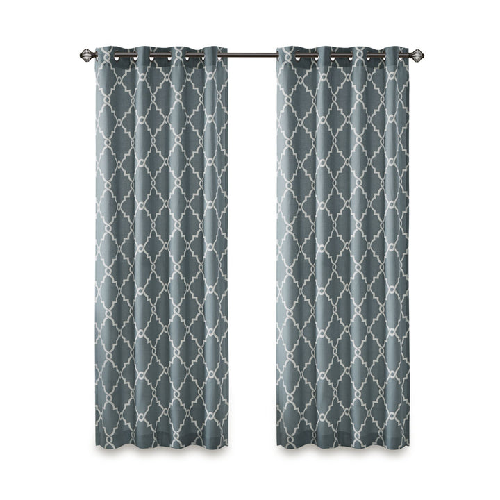 Gracie Mills Ondine Scroll Geometric Fretwork Grommet Window Curtain Panel - GRACE-160 Image 6