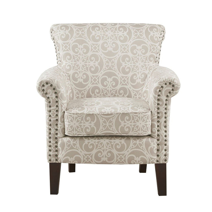 Gracie Mills Fredric Fretwork Tight Back Club Chair - GRACE-191 Image 1