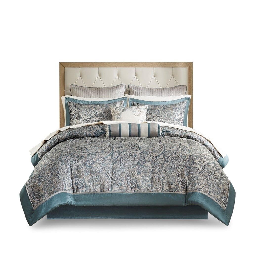 Gracie Mills Thornton Supreme Comfort: 12-Piece Comforter Ensemble with Cotton Bed Sheets - GRACE-2983 Image 1