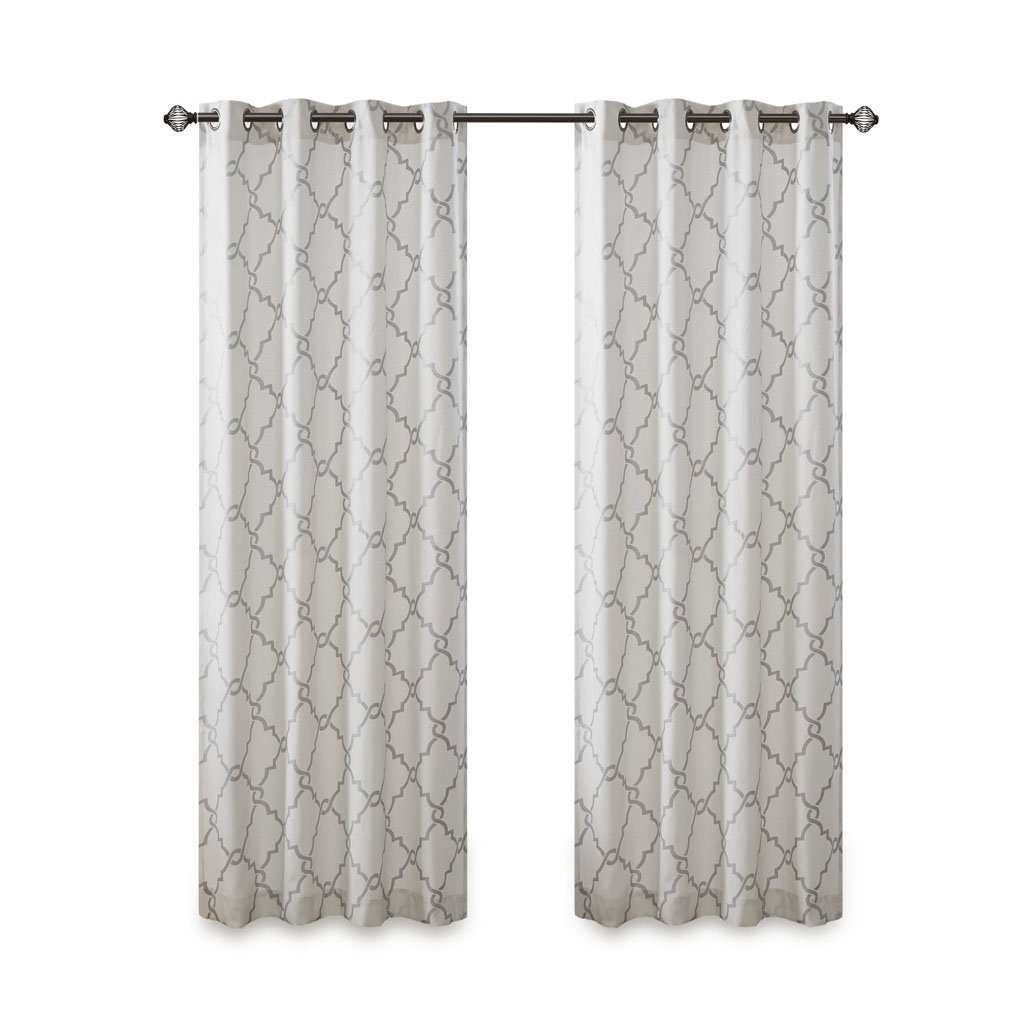 Gracie Mills Ondine Scroll Geometric Fretwork Grommet Window Curtain Panel - GRACE-160 Image 9