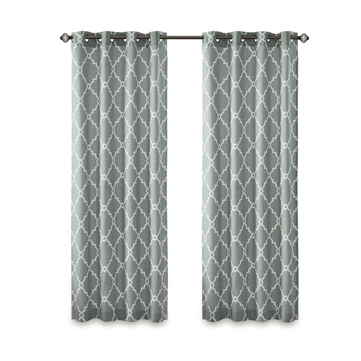 Gracie Mills Ondine Scroll Geometric Fretwork Grommet Window Curtain Panel - GRACE-160 Image 10