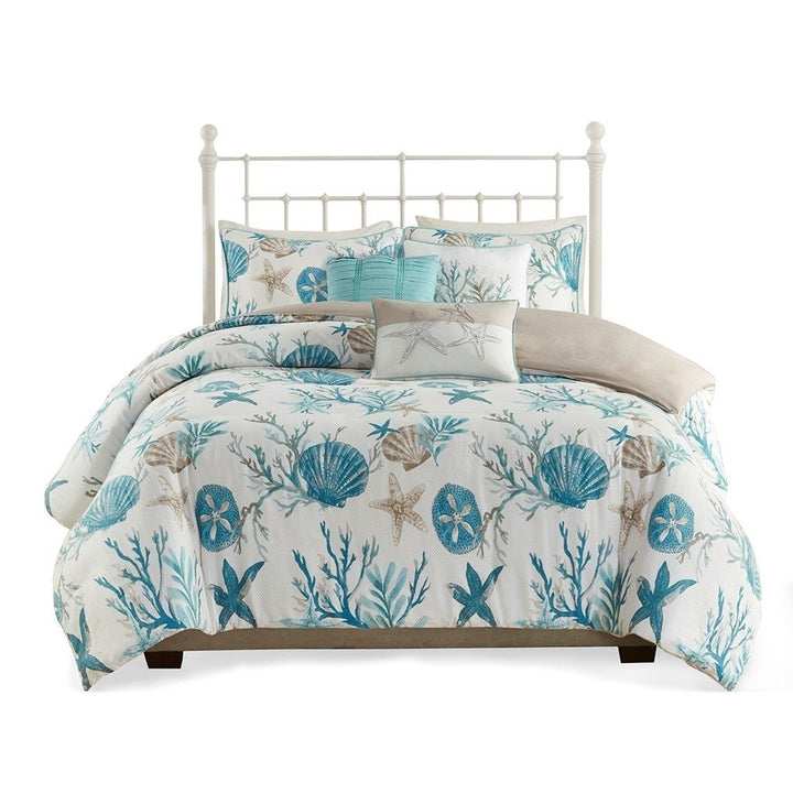 Gracie Mills Koreen 6-Piece Coastal Escape Cotton Sateen Bedding Ensemble GRACE-3111 Image 1