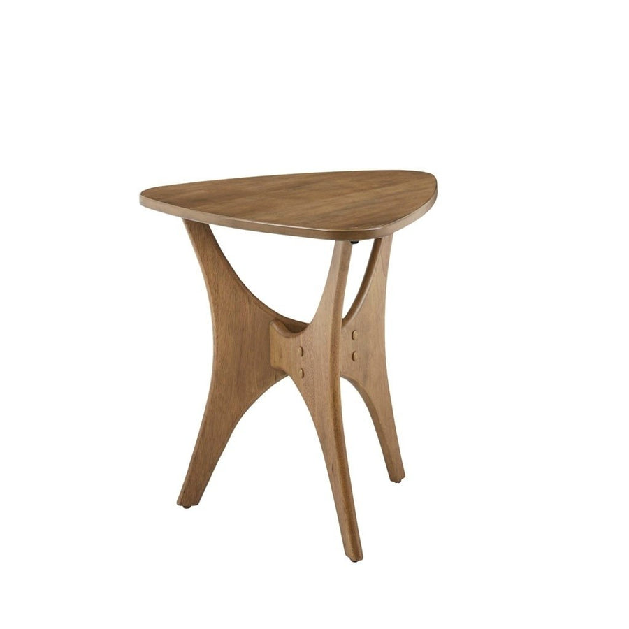 Gracie Mills Ainsley Triangle Wood Side Table - GRACE-5494 Image 1