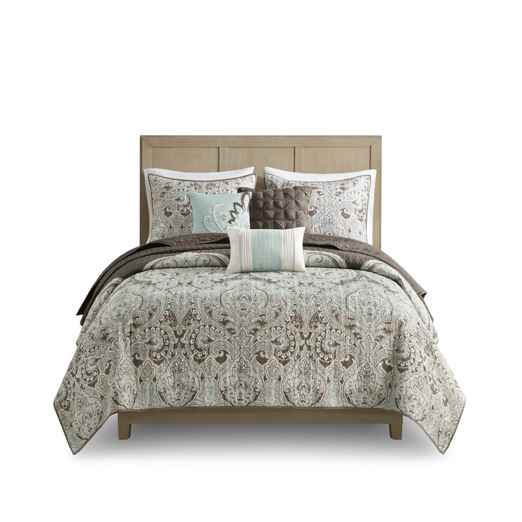 Gracie Mills Rickie 6-Piece Paisley Printed Quilt Set with Throw Pillows - GRACE-3144 Image 1