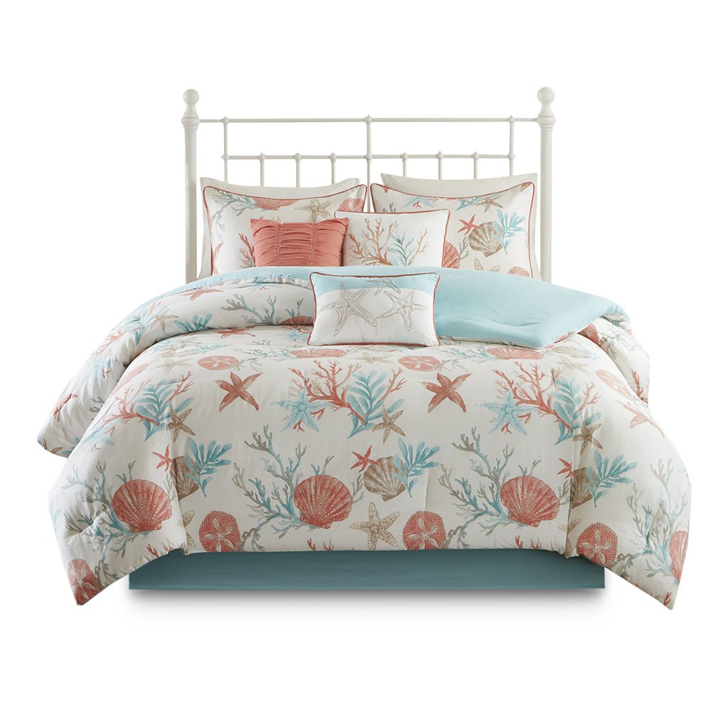 Gracie Mills Koreen 7-Piece Coastal Dreams Cotton Sateen Comforter Set - GRACE-3265 Image 1