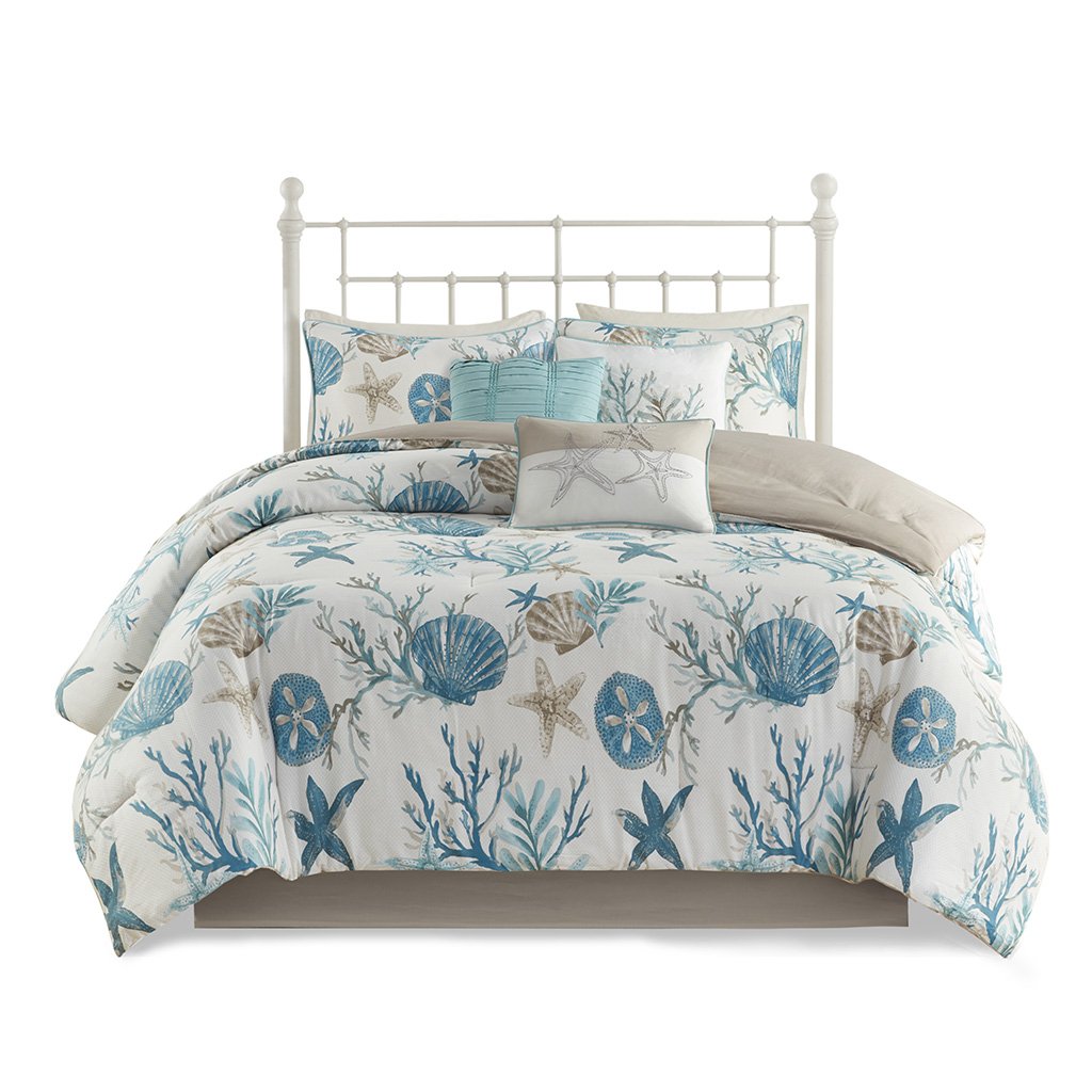 Gracie Mills Koreen 7-Piece Coastal Dreams Cotton Sateen Comforter Set - GRACE-3265 Image 4