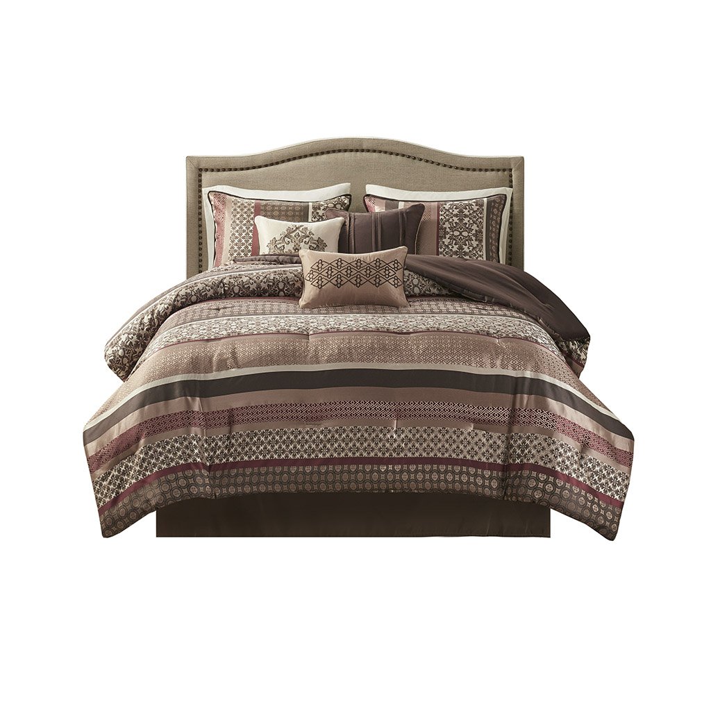 Gracie Mills Irmgard 7-Piece Geometric and Damask Comforter Set - GRACE-3268 Image 3