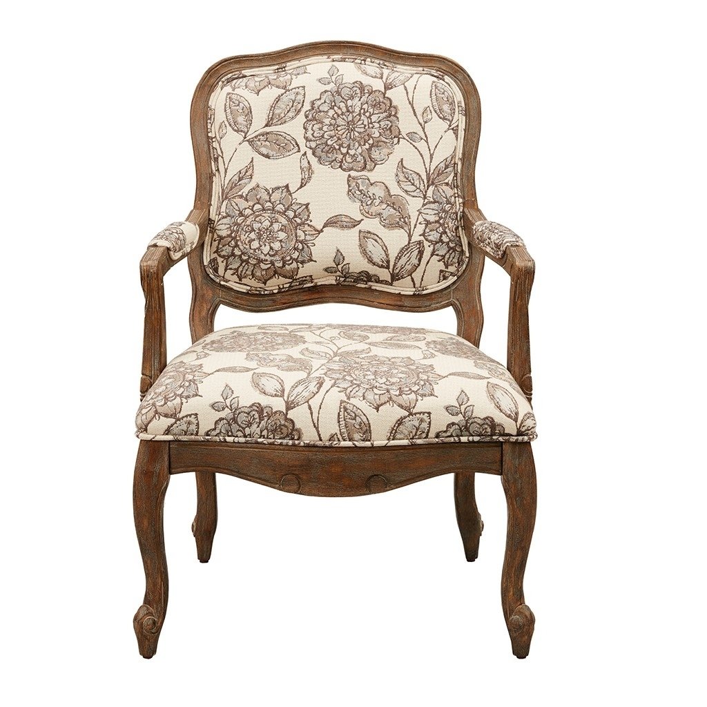 Gracie Mills Arnold Regal Elegance Camel Back Exposed Wood Chair - GRACE-3391 Image 1