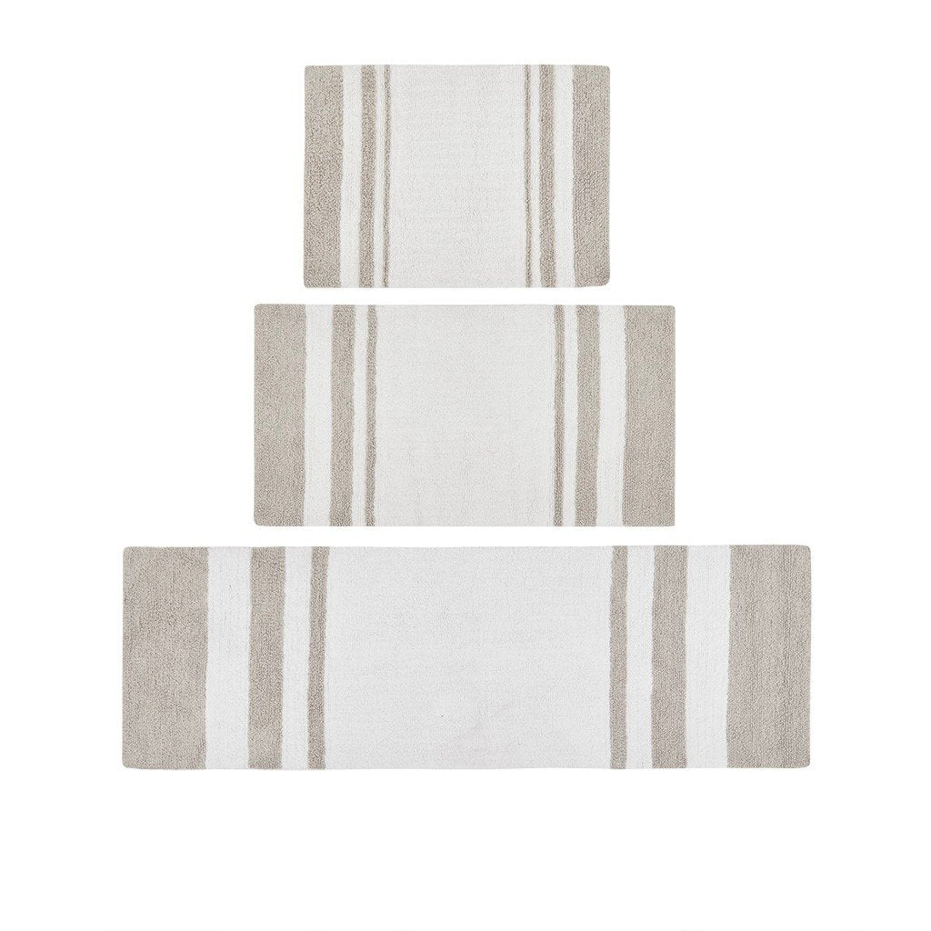 Gracie Mills Cecelia Cotton Reversible Bath Rug Casual Stripes GRACE-3362 20x30 Image 1