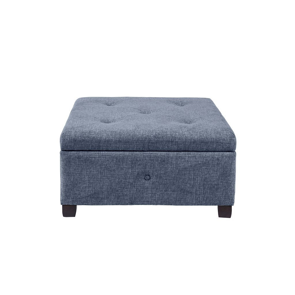 Gracie Mills Rylie Button-Tufted Square Storage Ottoman - GRACE-3638 Image 1