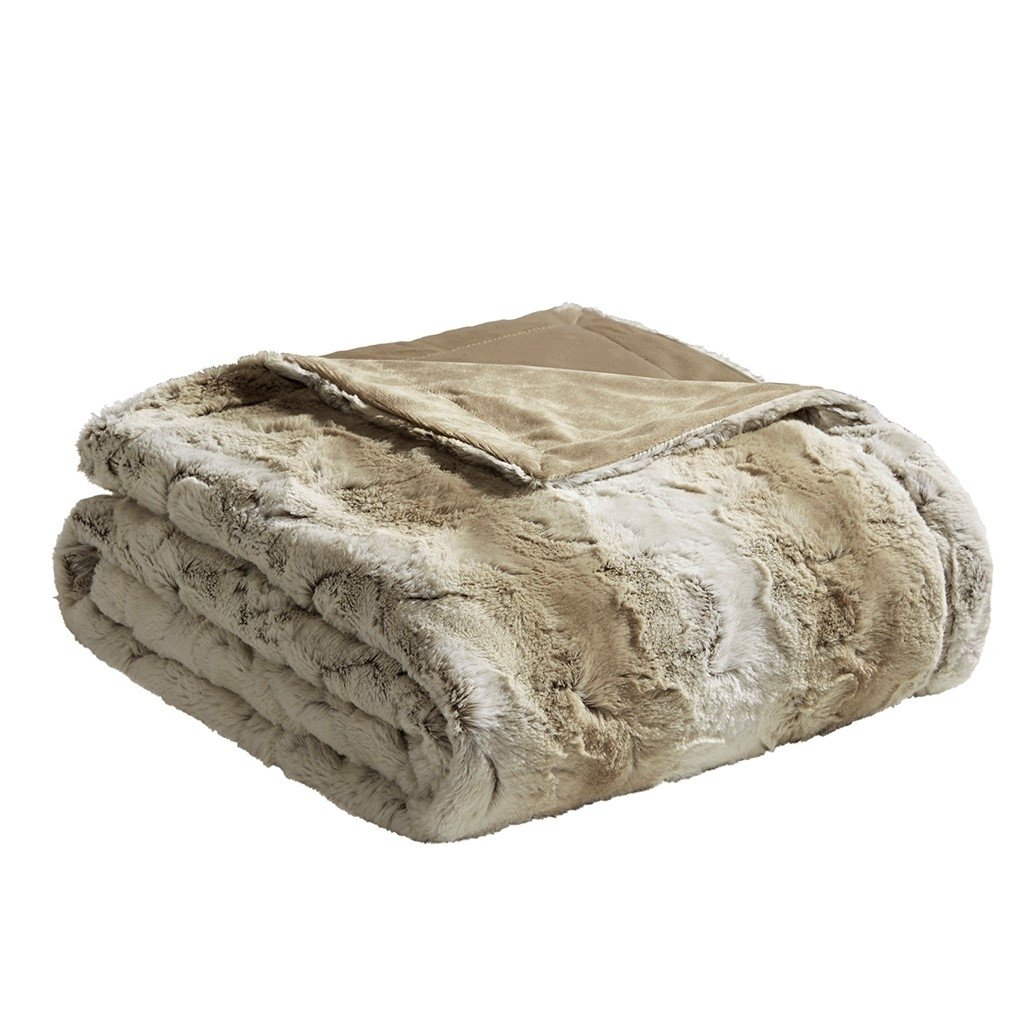 Gracie Mills Shawn Faux faux to Mink Oversized Throw 3649 Reversible Soft Blanket Image 1