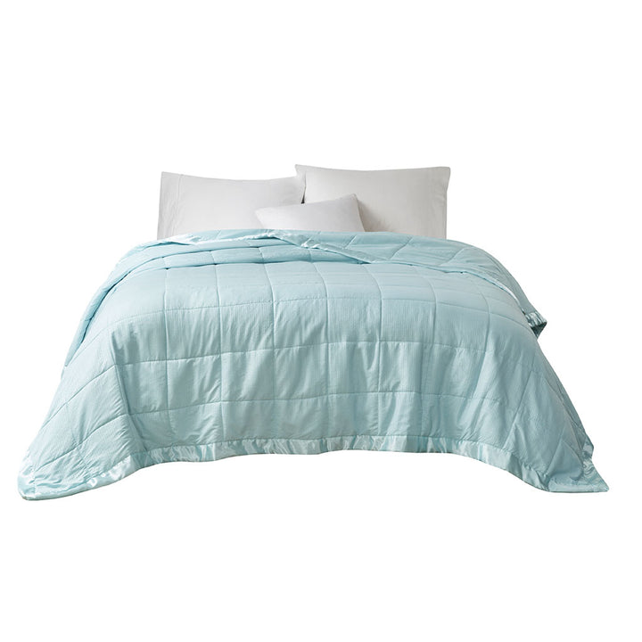 Gracie Mills Lucile Textured Oversized Down Alternative Blanket with Satin Trim - GRACE-3673 Image 6