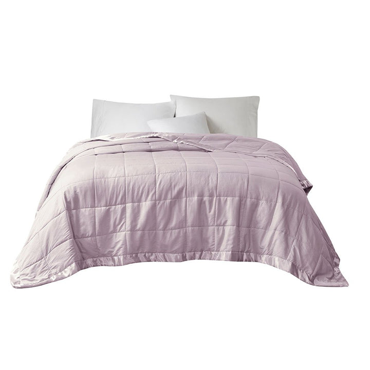 Gracie Mills Lucile Textured Oversized Down Alternative Blanket with Satin Trim - GRACE-3673 Image 1