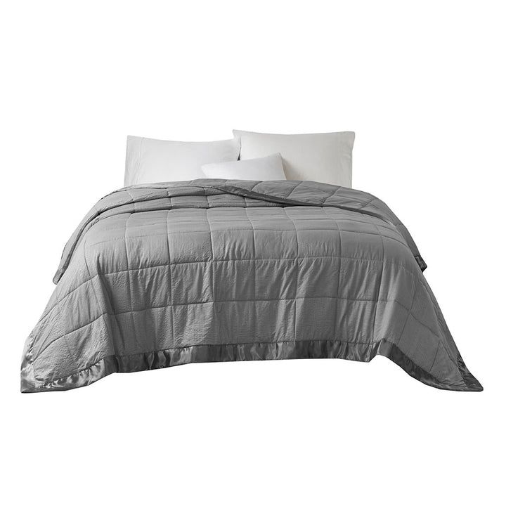Gracie Mills Lucile Textured Oversized Down Alternative Blanket with Satin Trim - GRACE-3673 Image 9