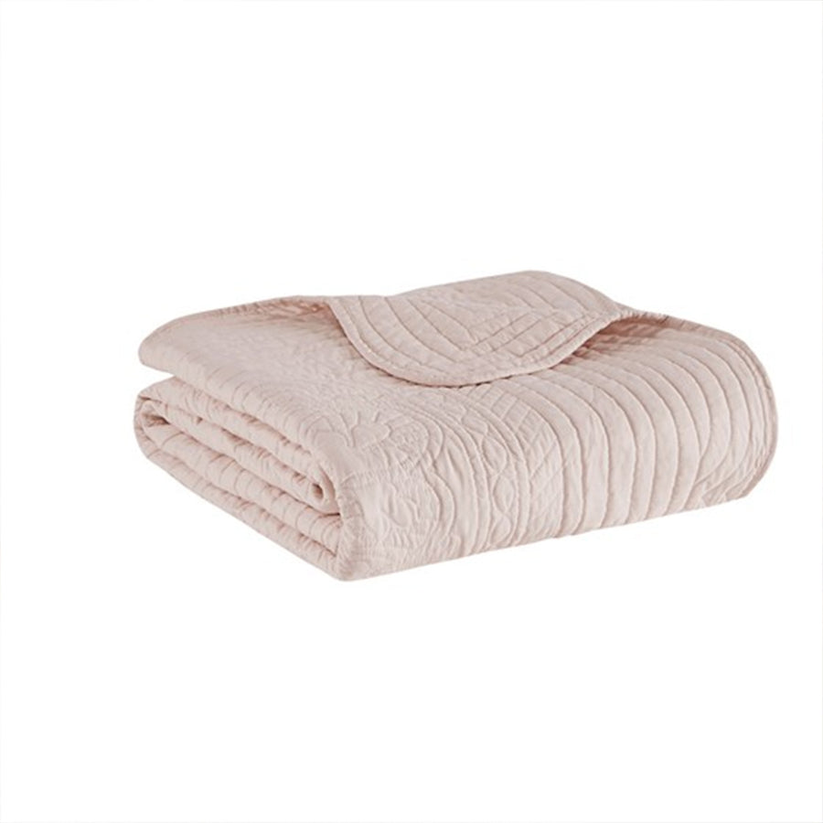 Gracie Mills Salvatore Oversized Stitched Scalloped Edges Throw Blanket - GRACE-3726 Image 1