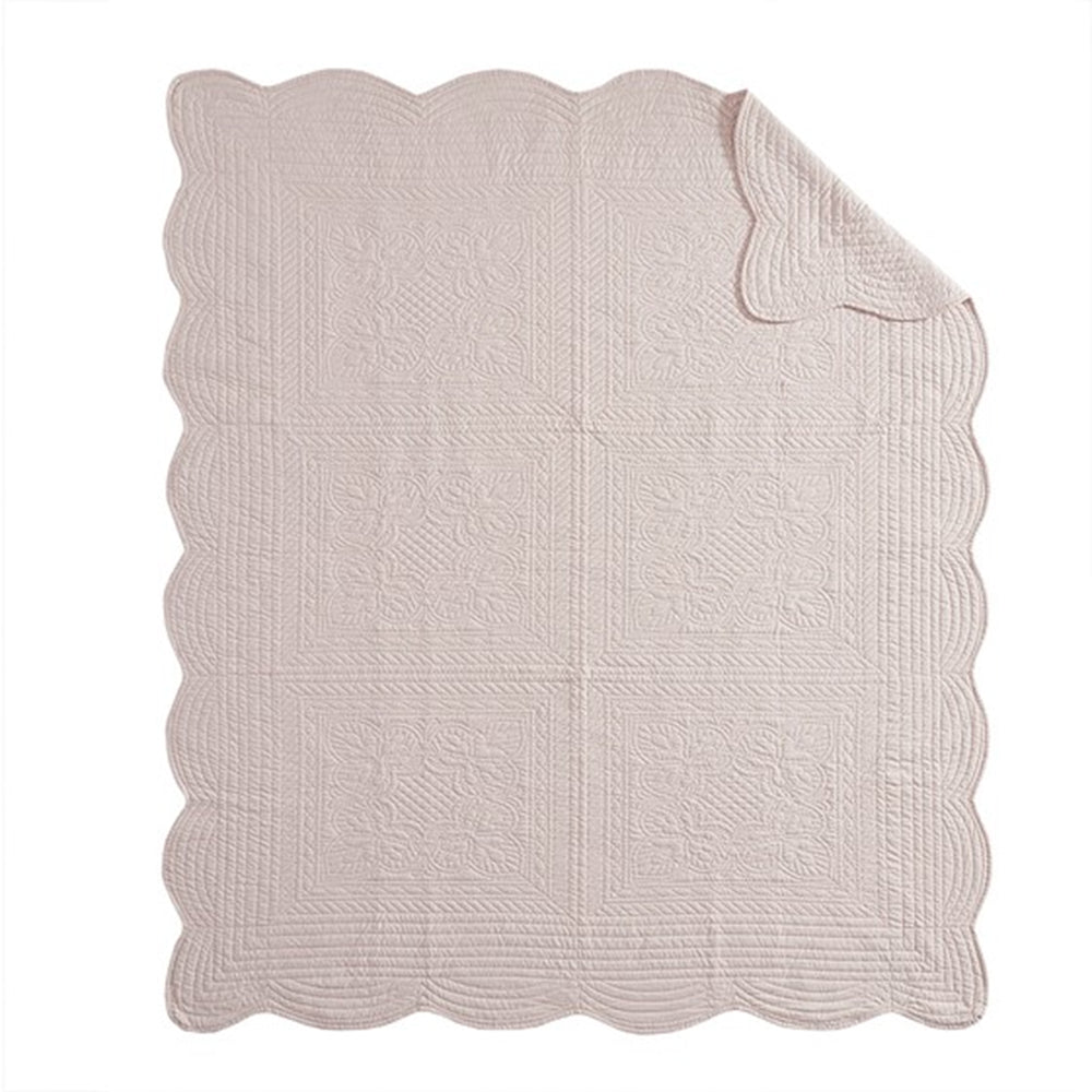 Gracie Mills Salvatore Oversized Stitched Scalloped Edges Throw Blanket - GRACE-3726 Image 2