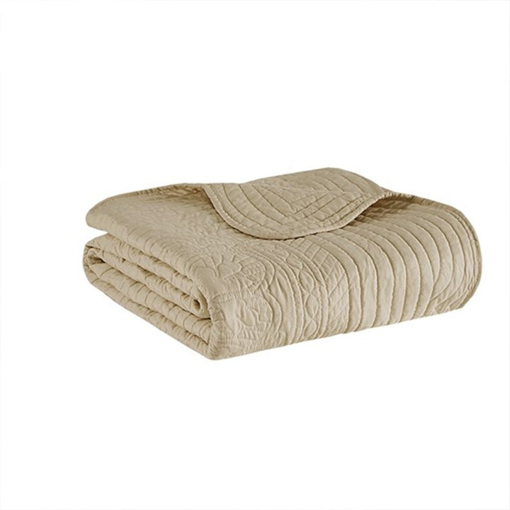 Gracie Mills Salvatore Oversized Stitched Scalloped Edges Throw Blanket - GRACE-3726 Image 1