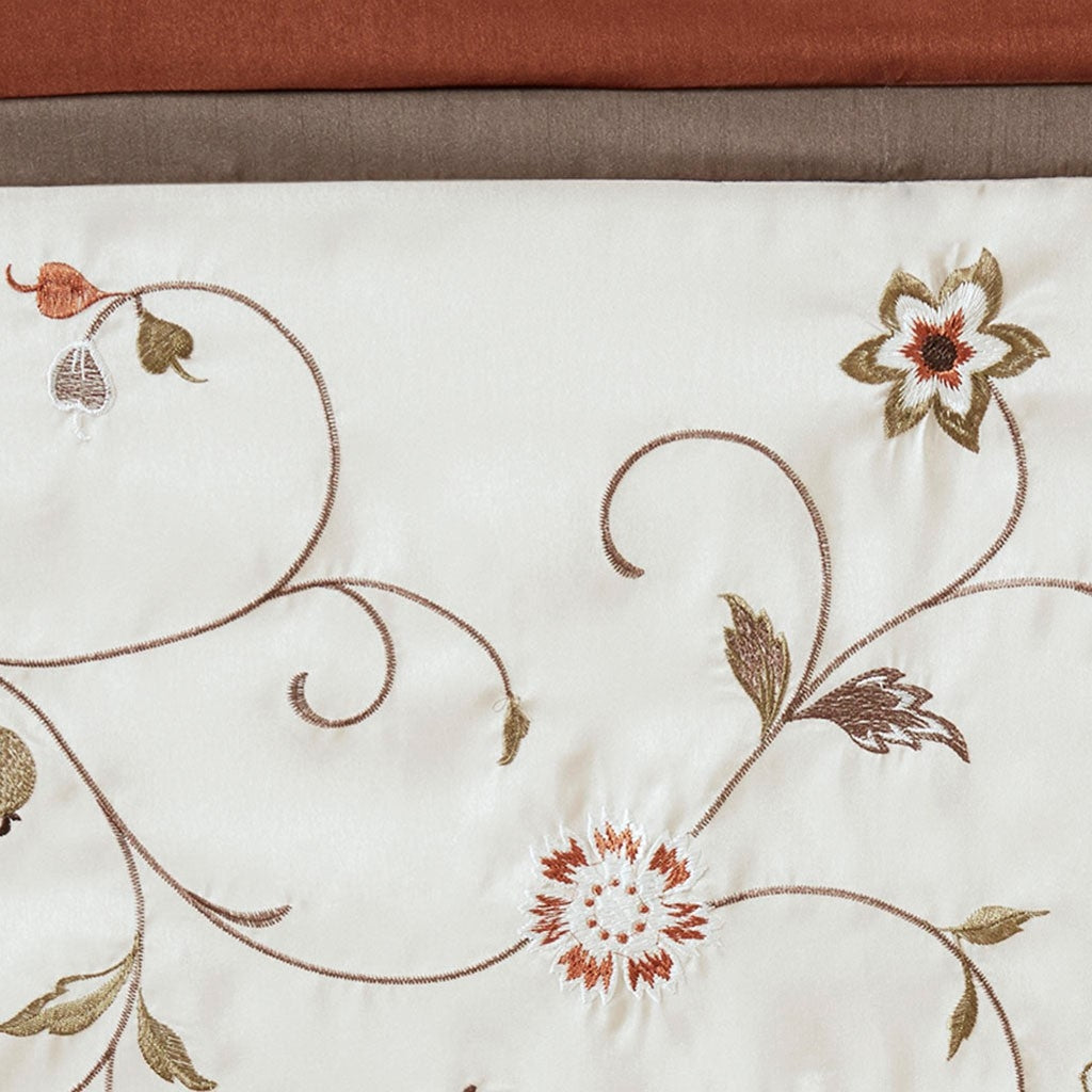 Gracie Mills Rogelio Floral Embroidered Window Valance - GRACE-4021 Image 2