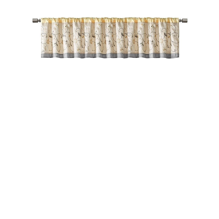 Gracie Mills Rogelio Floral Embroidered Window Valance - GRACE-4021 Image 3