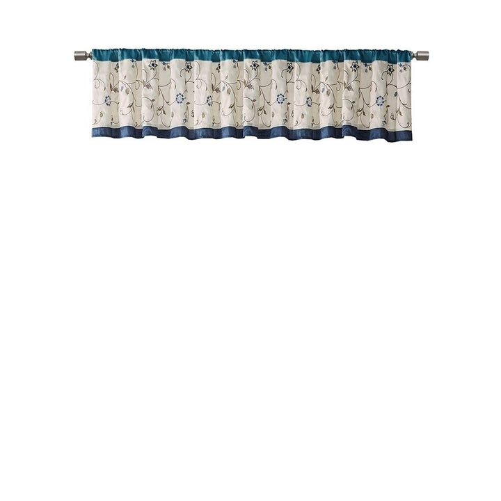 Gracie Mills Rogelio Floral Embroidered Window Valance - GRACE-4021 Image 1