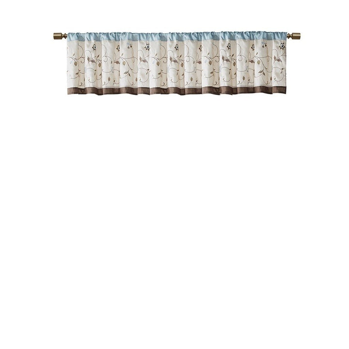 Gracie Mills Rogelio Floral Embroidered Window Valance - GRACE-4021 Image 1