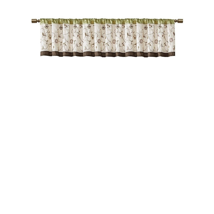 Gracie Mills Rogelio Floral Embroidered Window Valance - GRACE-4021 Image 1