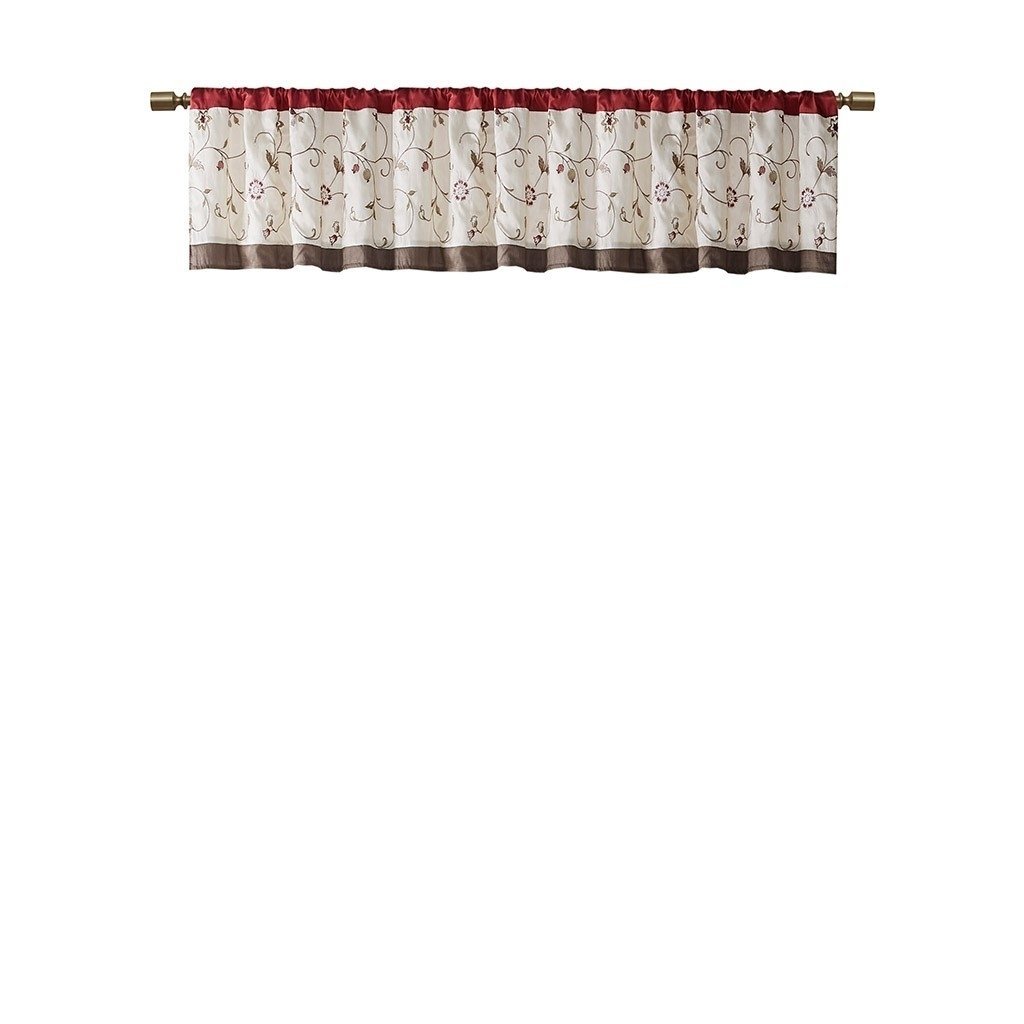 Gracie Mills Rogelio Floral Embroidered Window Valance - GRACE-4021 Image 1