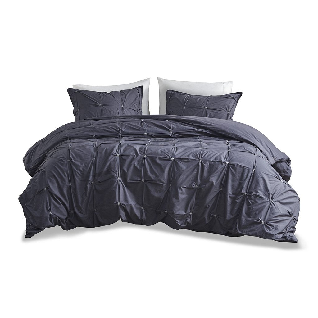 Gracie Mills Velez 3-Piece Modern Cotton Duvet Cover Set GRACE-5163 Embroidered Image 1