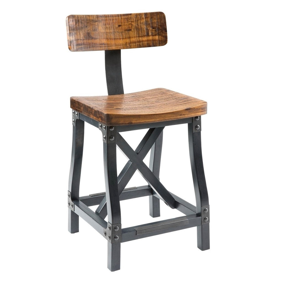Gracie Mills Milton Sleek Comfort Counter Stool with Back Support - GRACE-5266 Image 1