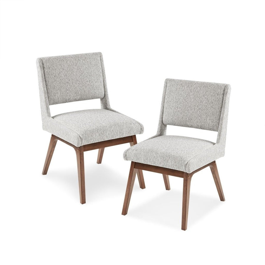 Gracie Mills Carlene Chic Upholstered Dining Chairs (Set of 2) - Pecan Finish - GRACE-5277 Image 1