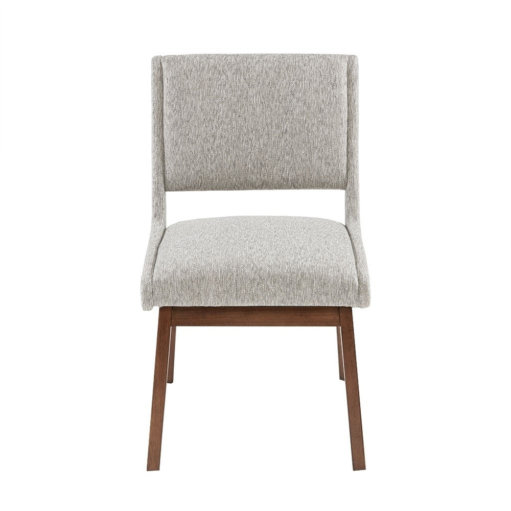 Gracie Mills Carlene Chic Upholstered Dining Chairs (Set of 2) - Pecan Finish - GRACE-5277 Image 2