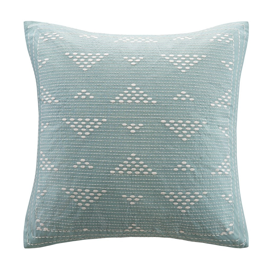 Gracie Mills Stacy Geometric Embroidered Square Decorative Pillow - GRACE-5331 Image 1