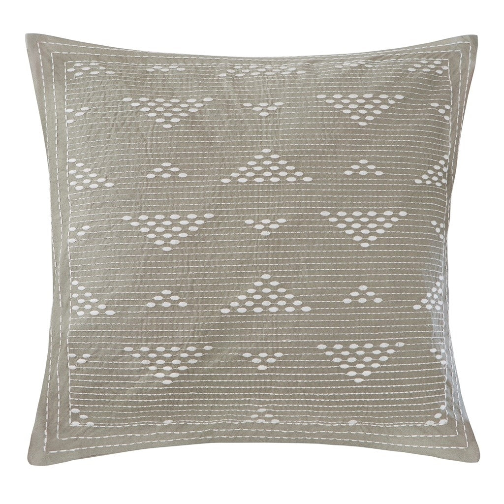 Gracie Mills Stacy Geometric Embroidered Square Decorative Pillow - GRACE-5331 Image 1