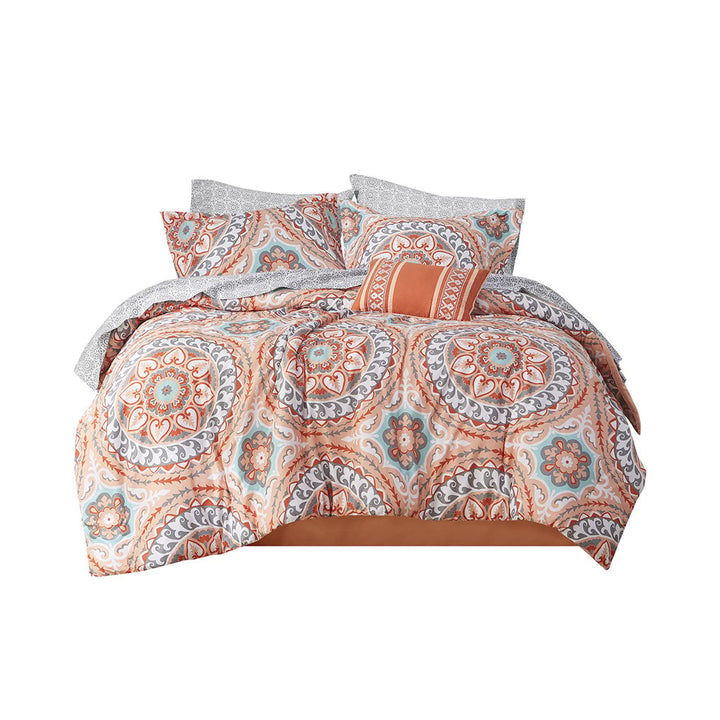 Gracie Mills Shaffer Globally Inspired 9-Piece Comforter Set with Cotton Bed Sheets - GRACE-5688 Image 1