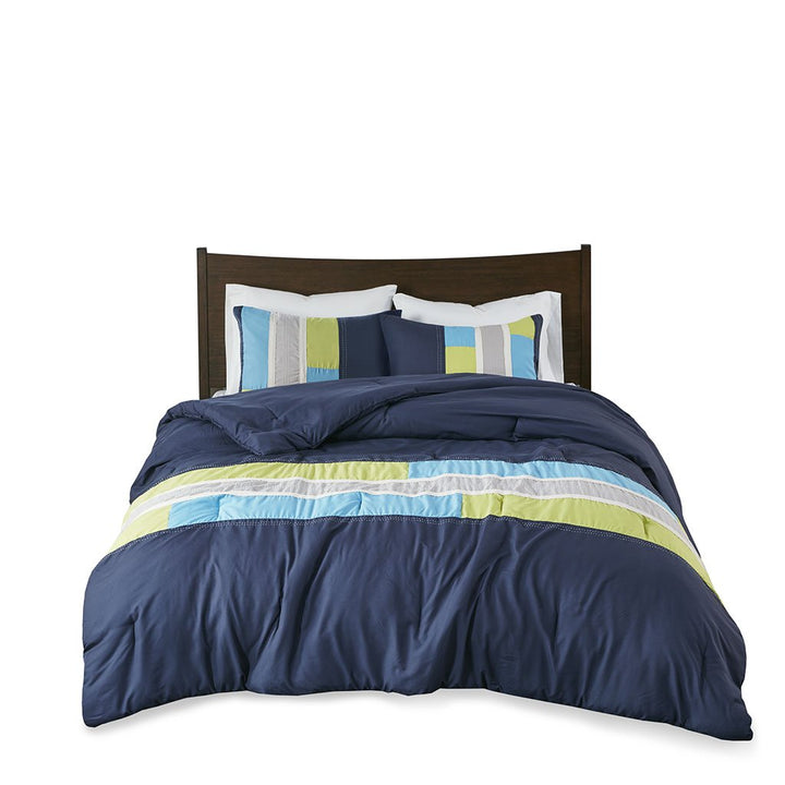 Gracie Mills Nyssa Urban Striped Comforter Set - GRACE-6080 Image 1
