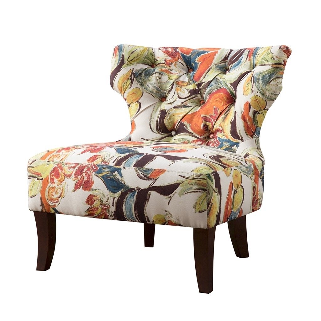 Gracie Mills Kathrine Modern Armless Printed Fabric Accent Chair - GRACE-6378 Image 1