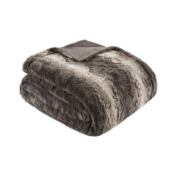 Gracie Mills Shawn Ovresized Plush Faux faux Bed Throw - GRACE-6327 Image 1