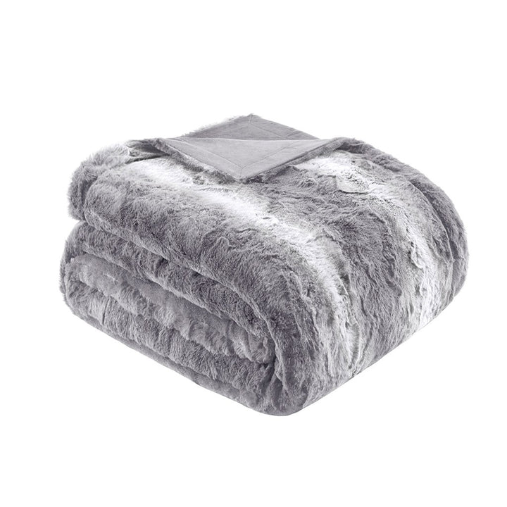 Gracie Mills Shawn Ovresized Plush Faux faux Bed Throw - GRACE-6327 Image 1